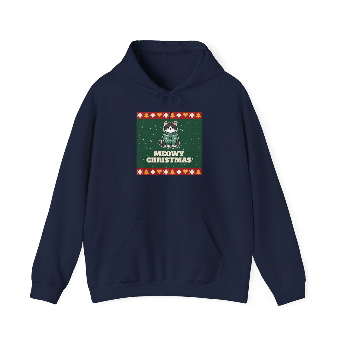 Meowy Christmas Ugly Sweater Hoodie