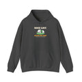 Dog Christmas Hoodie with the Nice List After My Nap design in dark heather