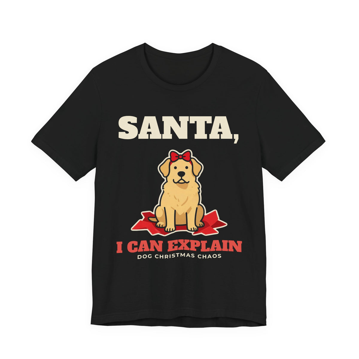 Funny Dog Christmas Shirt, Santa I Can Explain Dog Tee, Dog Mom Christmas Gift, Dog Dad Holiday T-Shirt, Naughty Dog Lover Gift