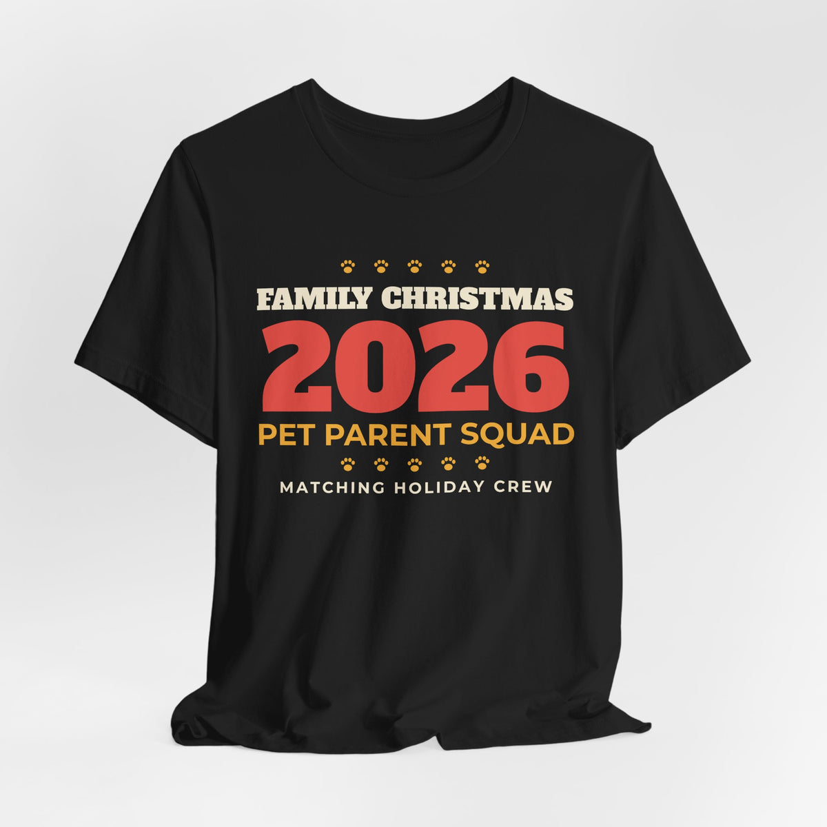 Family Christmas 2026 Pet Parent Squad Shirt, Matching Holiday Tee for Dog Cat Parents, Family Pet Lover Christmas Pajama Shirt Gift