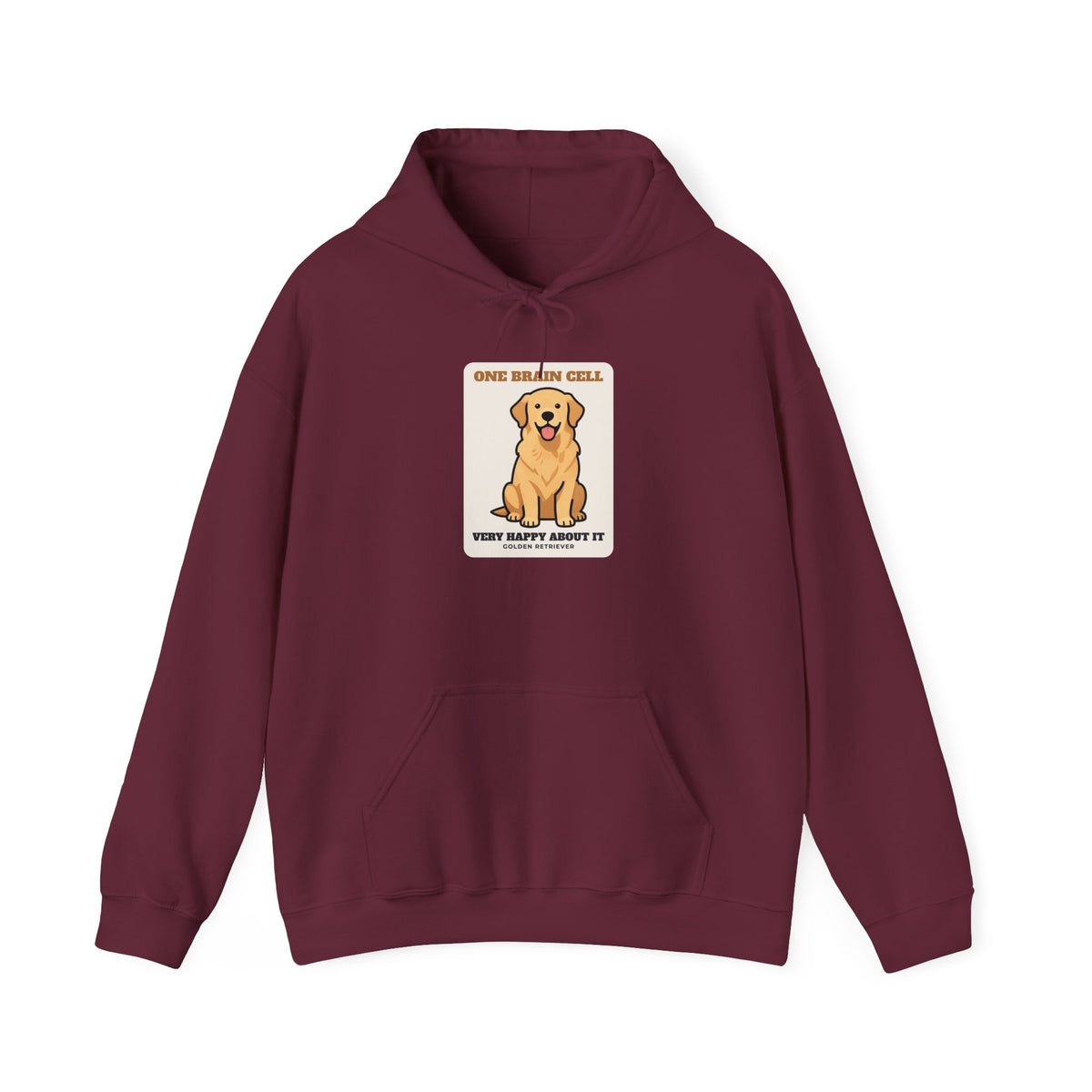 One Brain Cell, Very Happy About It Golden Retriever Hoodie | Golden Retriever Gift