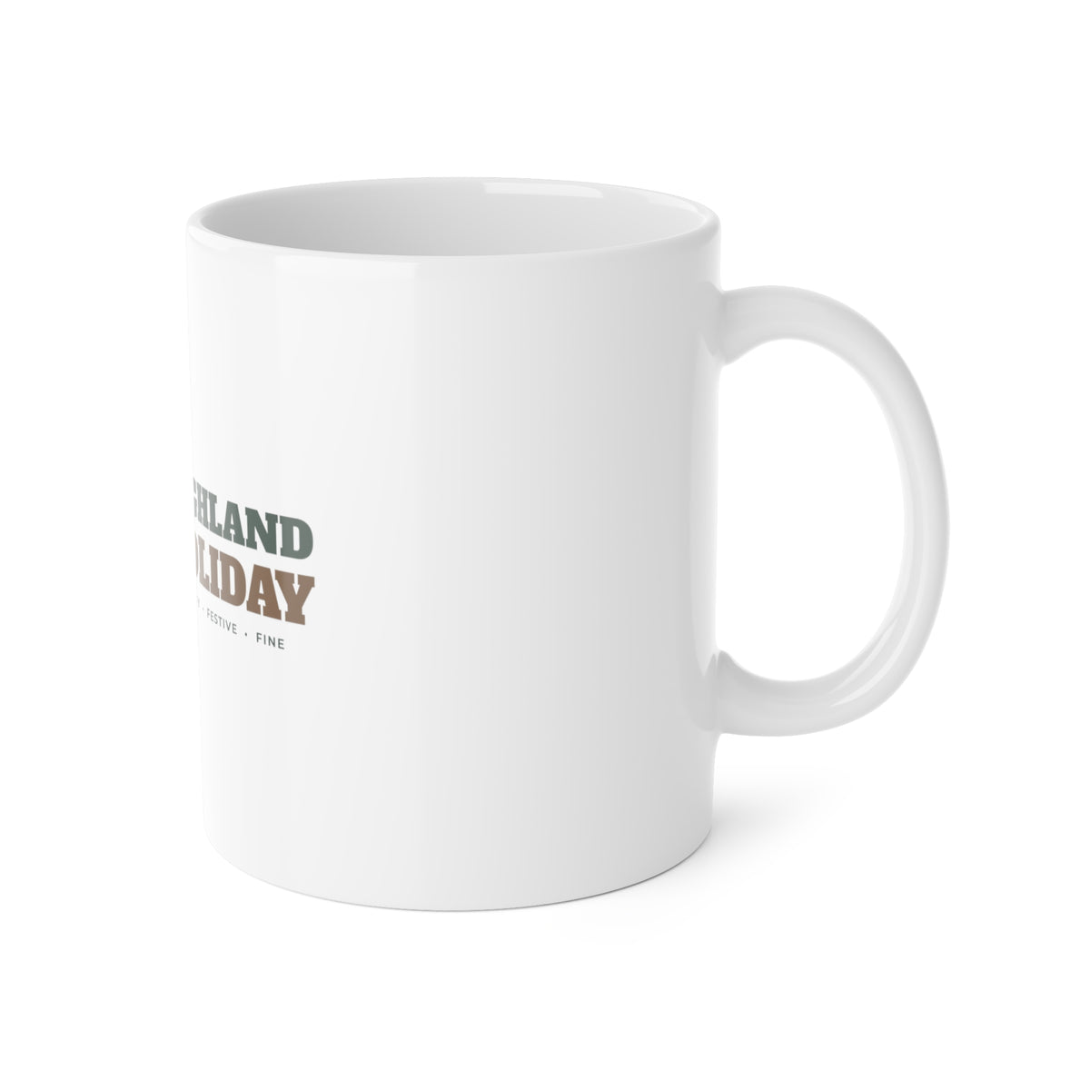Highland Cow Christmas Mug, Highland Holiday Cute Cow Mug, Cow Lover Christmas Gift, Fluffy Cow Holiday Mug, Farm Christmas Mug