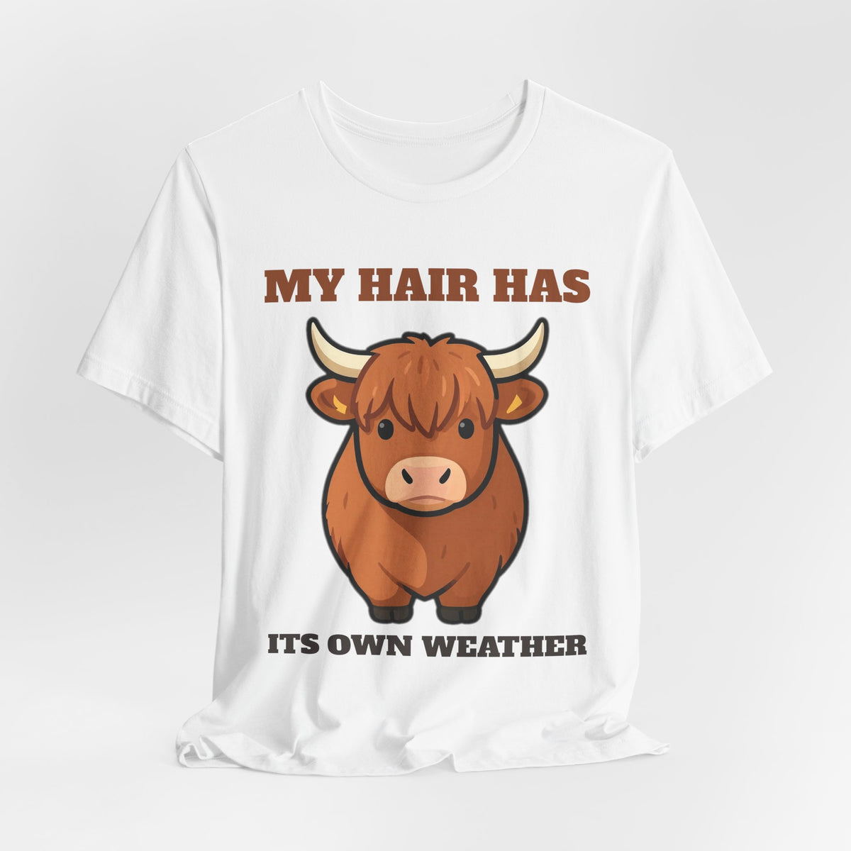 Highland Cow Shirt - My Hair Has Its Own Weather Tee | Cow Lover Gift