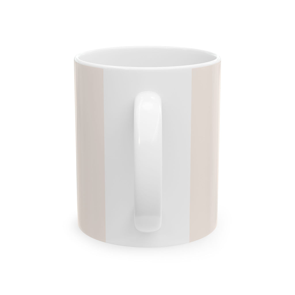 One More Row crochet mug, side view with handle