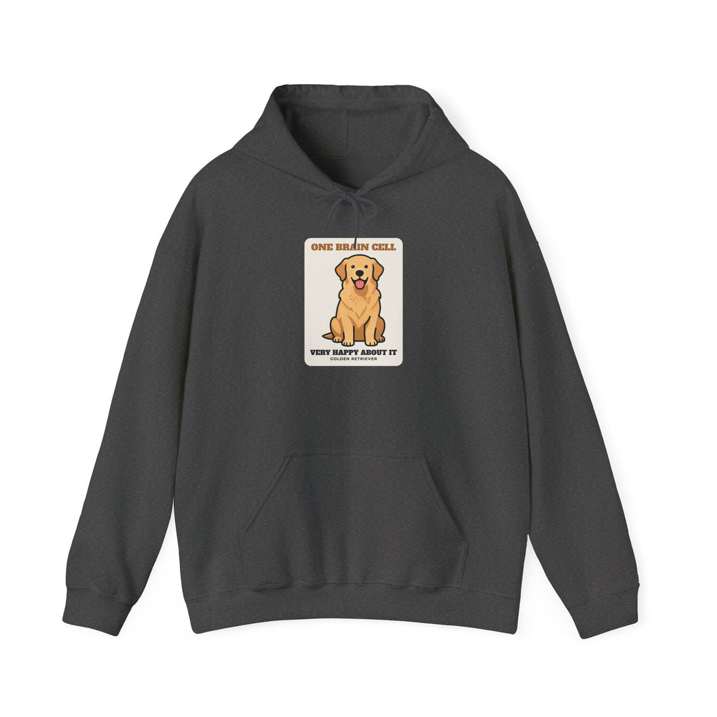 One Brain Cell, Very Happy About It Golden Retriever Hoodie | Golden Retriever Gift