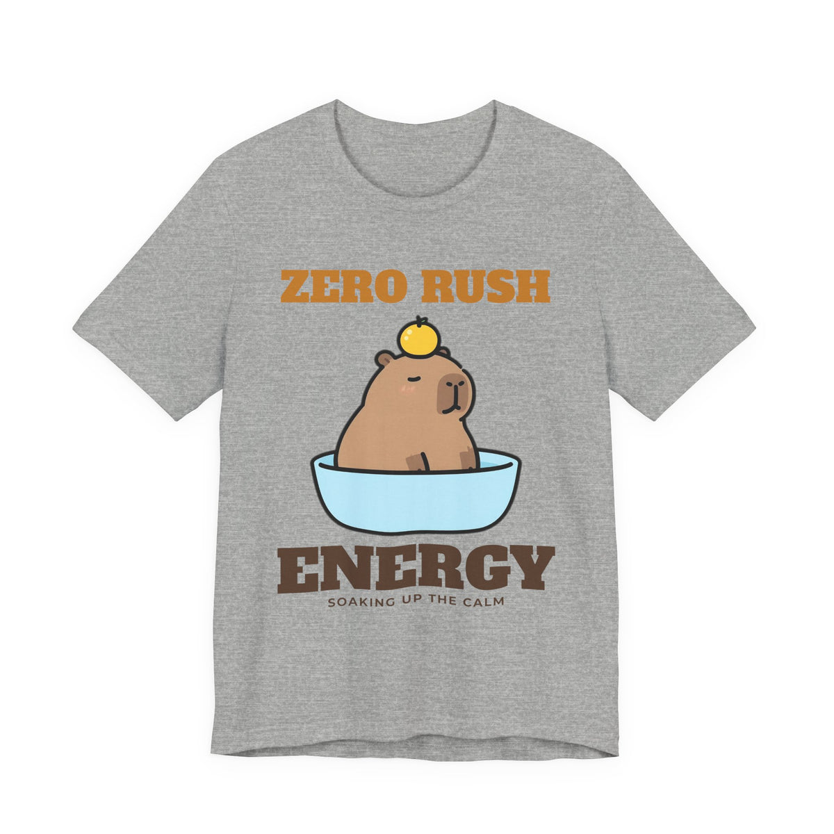 Capybara Shirt with the Zero Rush Energy design in athletic heather