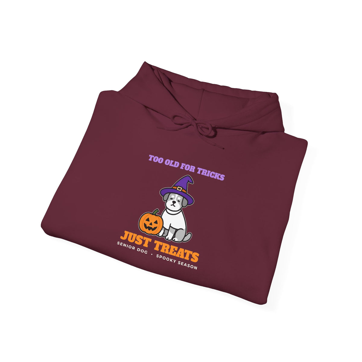 Halloween Dog Hoodie - Too Old for Tricks, Just Treats | Senior Dog Gift
