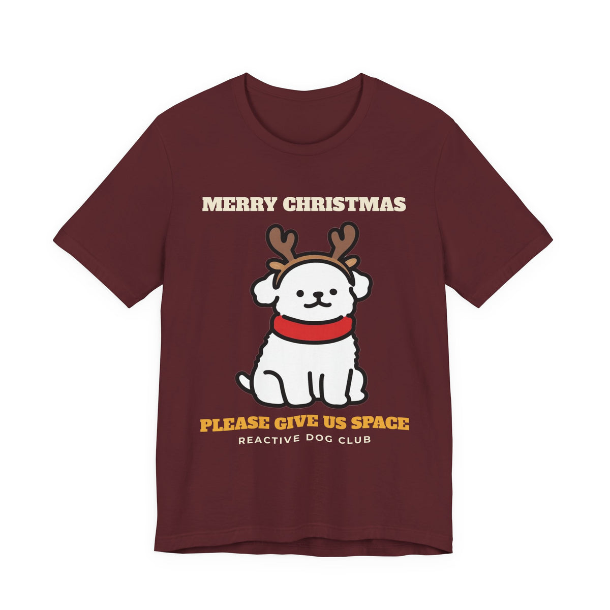 Reactive Dog Christmas Shirt - Please Give Us Space Tee | Dog Mom Christmas Gift