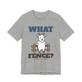 Funny Goat Shirt with the What Fence? design in athletic heather