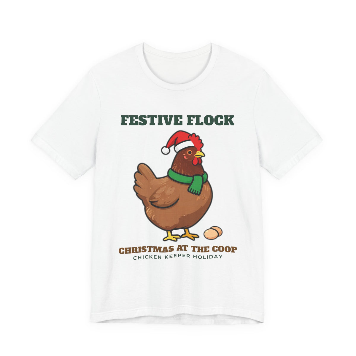 Chicken Christmas Shirt, Festive Flock Chicken Keeper Tee, Hen Lover Holiday Gift, Backyard Chicken Mom T-Shirt, Farm Christmas Sweatshirt