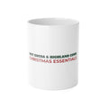 Hot Cocoa and Highland Cows Mug, Christmas Essentials Cow Lover Mug, Highland Cow Gift, Cozy Winter Holiday Mug, Cow Mom Mug