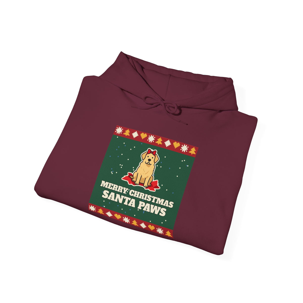Santa Paws Ugly Christmas Sweater Hoodie