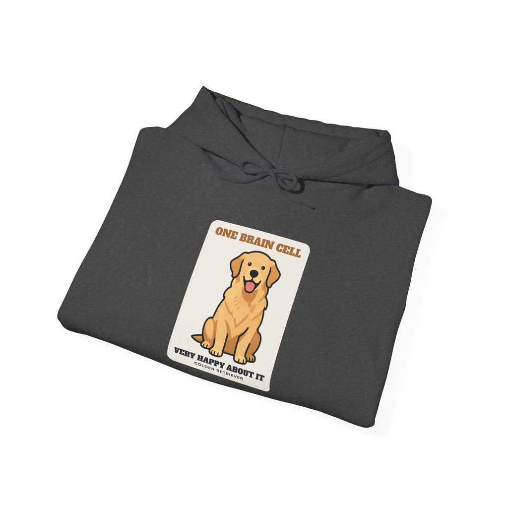 One Brain Cell, Very Happy About It Golden Retriever Hoodie | Golden Retriever Gift