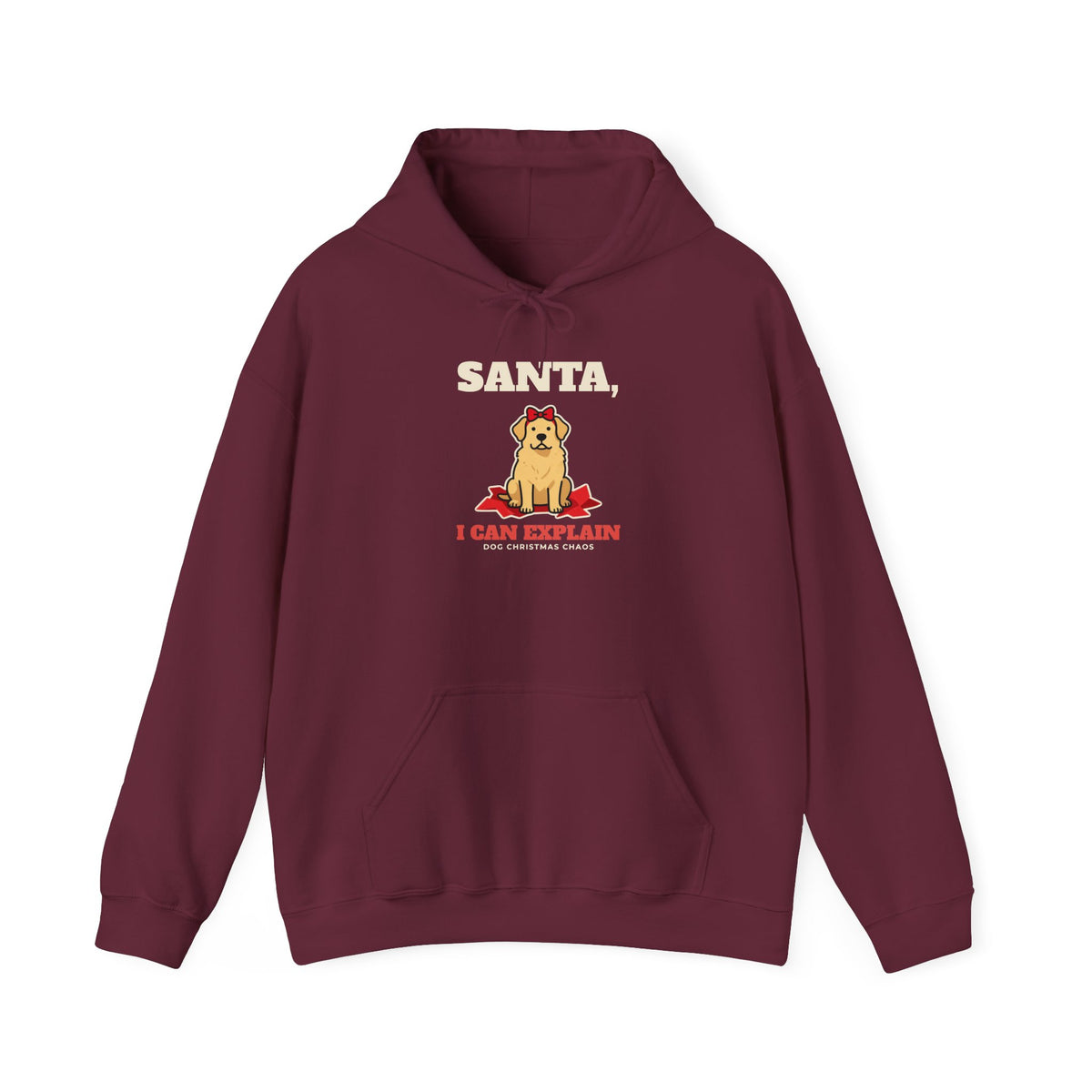 Funny Dog Christmas Hoodie, Santa I Can Explain Dog Hoodie, Dog Mom Christmas Gift, Dog Dad Holiday Hoodie, Naughty Dog Lover Gift
