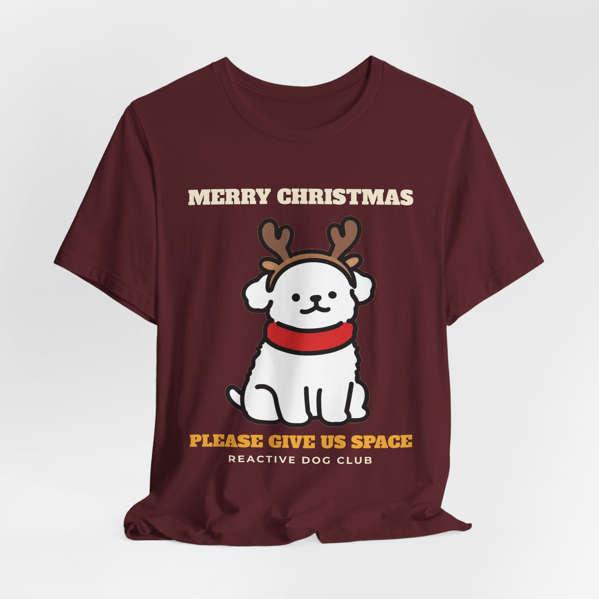 Reactive Dog Christmas Shirt - Please Give Us Space Tee | Dog Mom Christmas Gift
