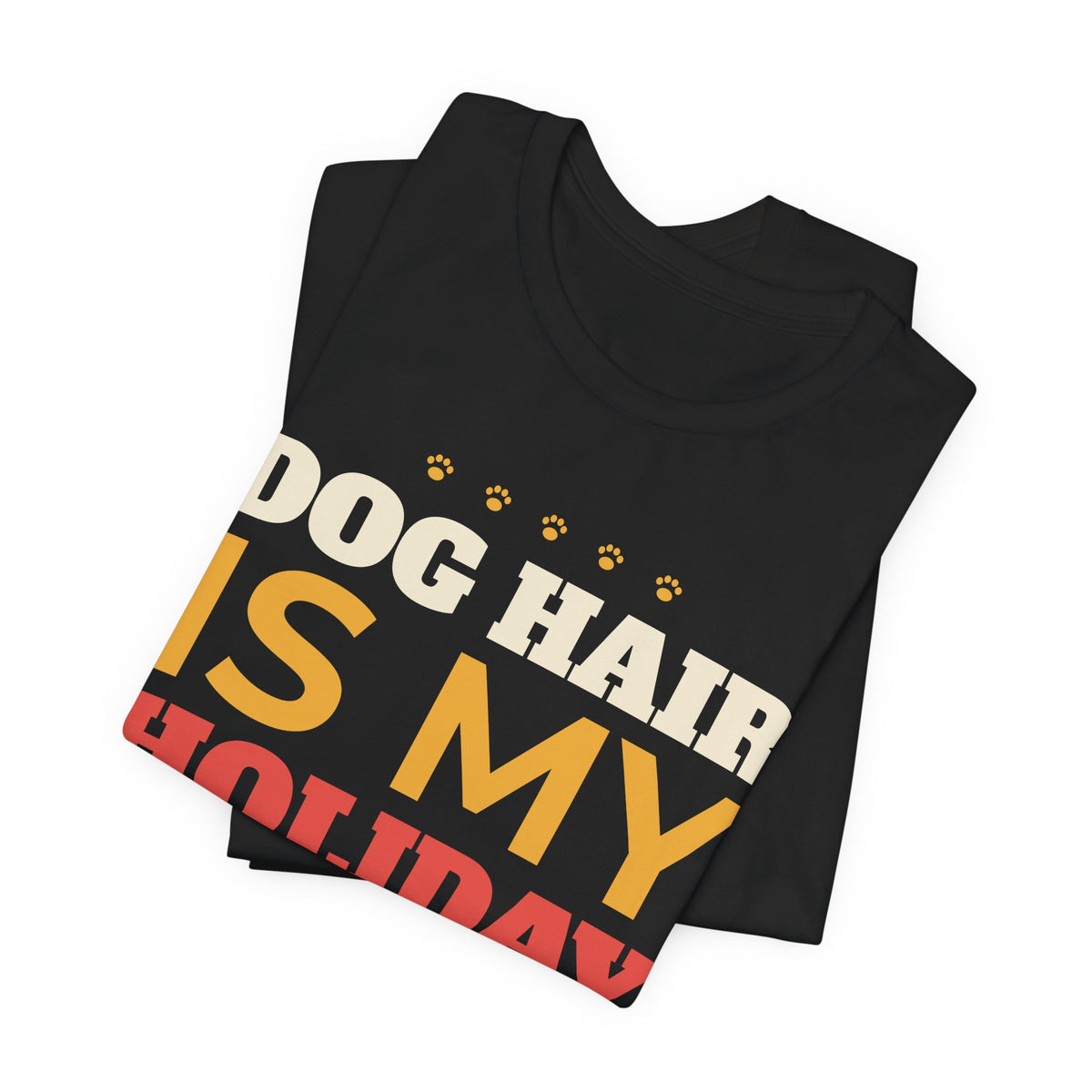 Dog Hair Is My Holiday Glitter Shirt, Funny Dog Mom Christmas Tee, Dog Dad Christmas Gift, Dog Lover Holiday T-Shirt, Dog Owner Gift