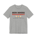 Chicken Mom Shirt with the Hen House Management design in athletic heather