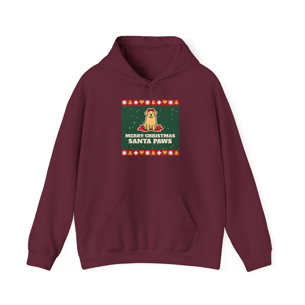 Santa Paws Ugly Christmas Sweater Hoodie