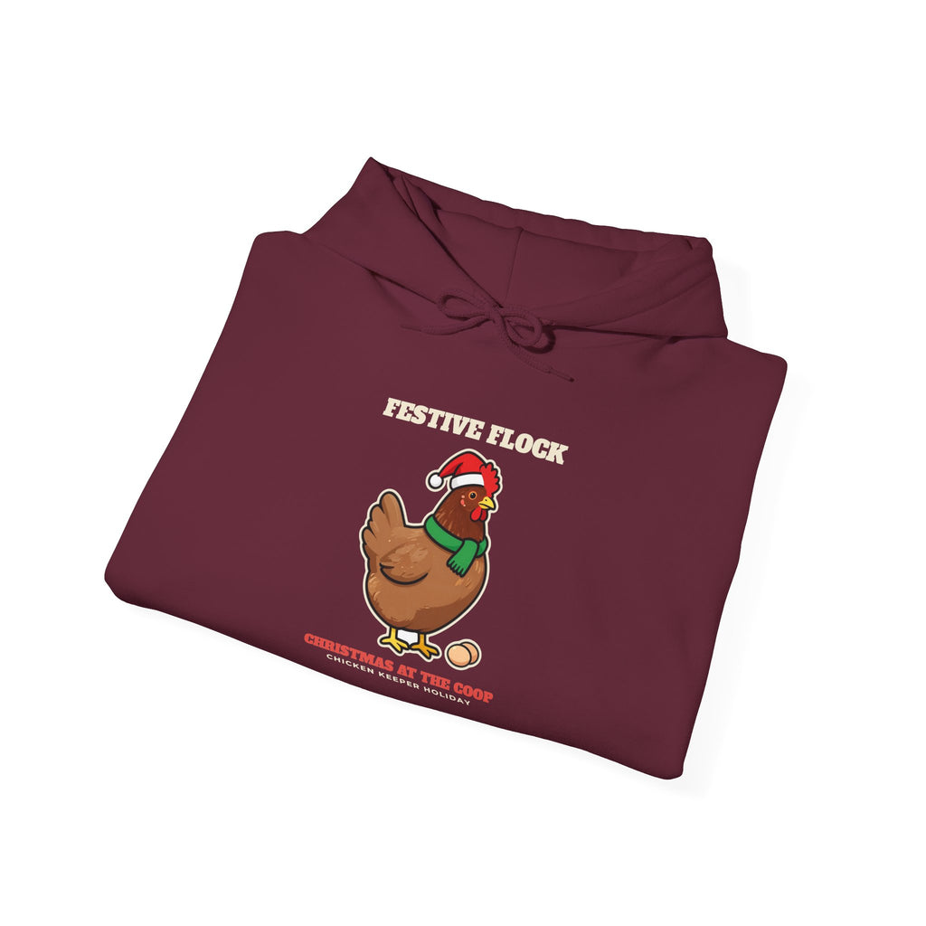 Festive Flock Chicken Christmas Hoodie
