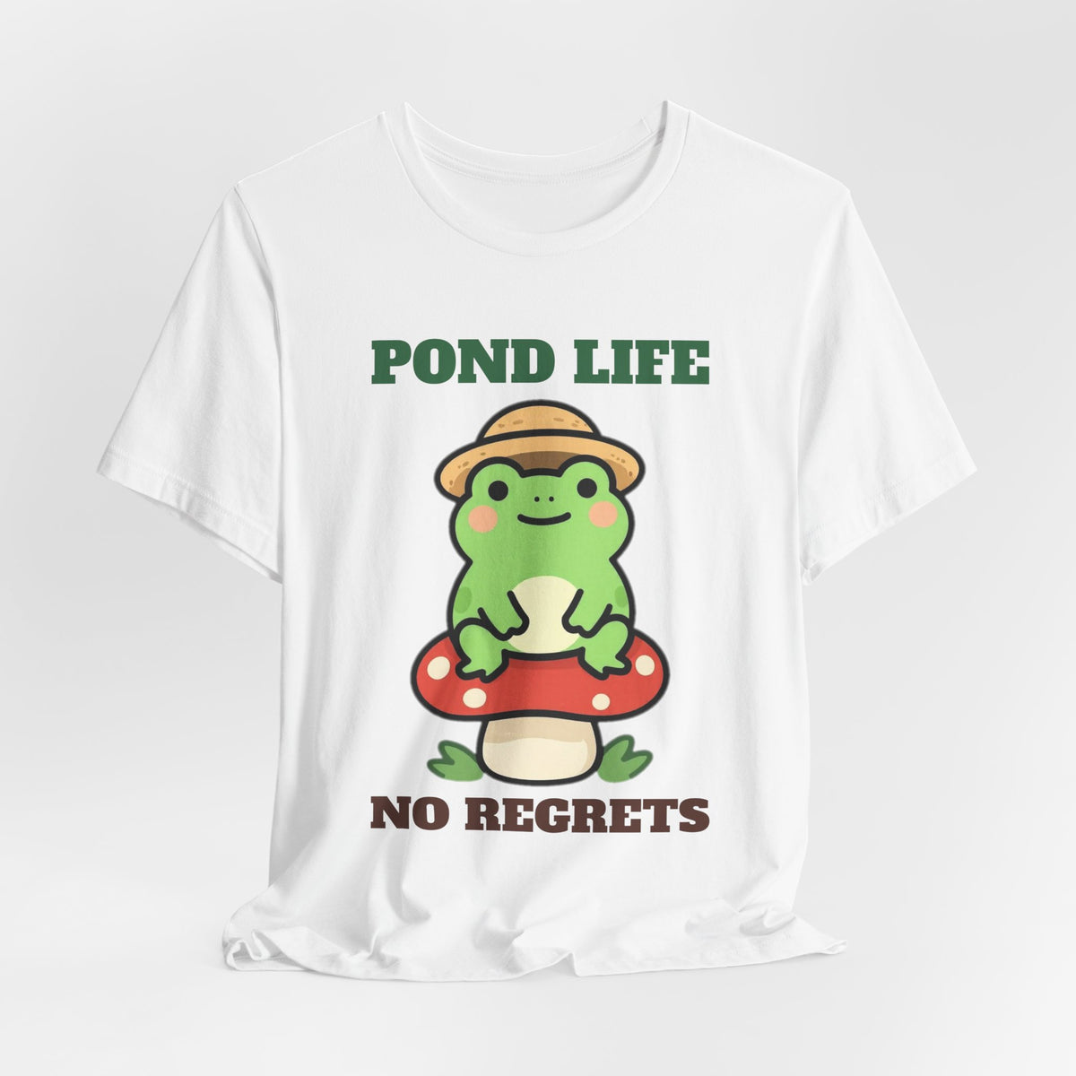 Cottagecore Frog Shirt - Pond Life, No Regrets Tee | Frog Lover Gift
