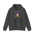 Halloween Dog Hoodie with the Too Old for Tricks, Just Treats design in dark heather