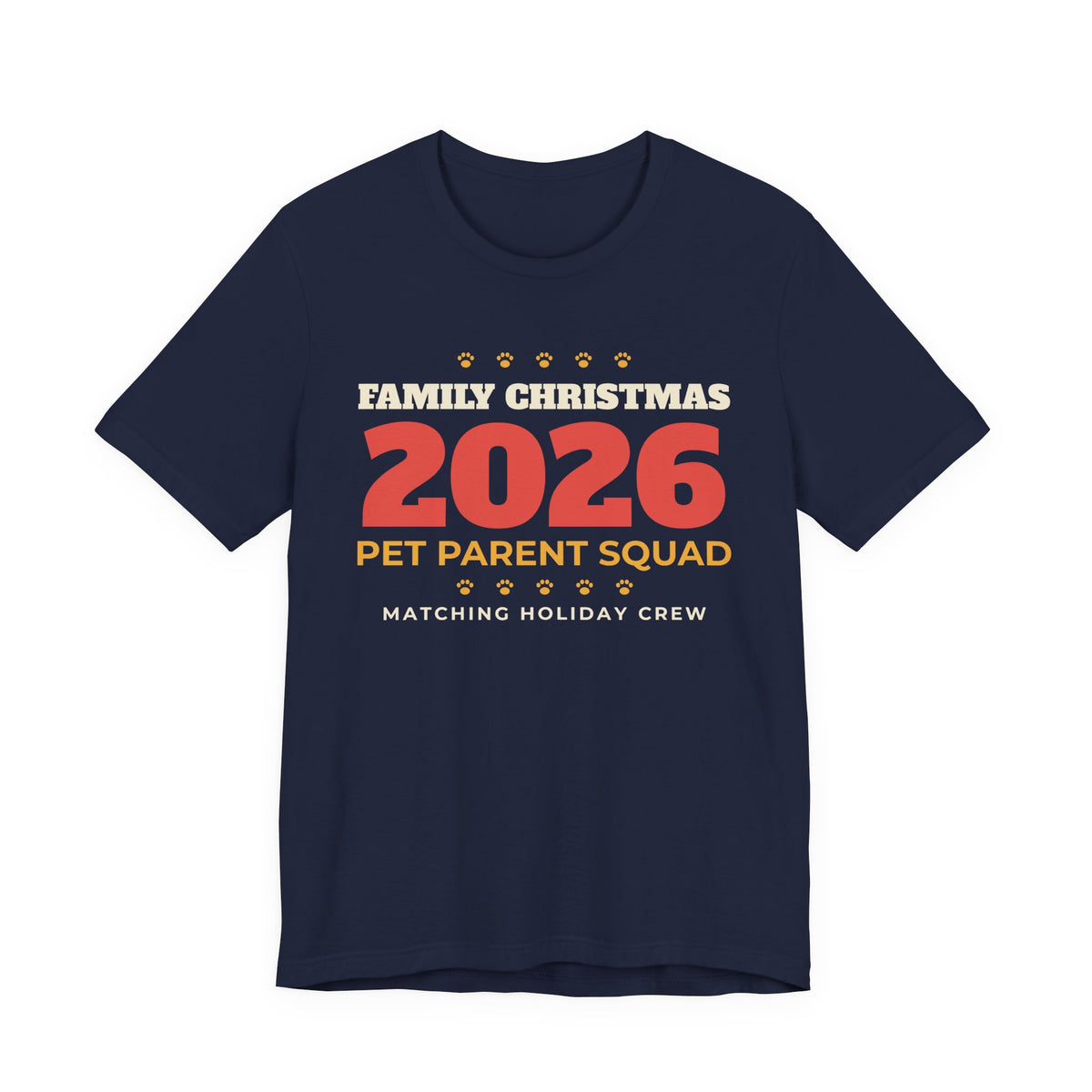 Family Christmas 2026 Pet Parent Squad Shirt, Matching Holiday Tee for Dog Cat Parents, Family Pet Lover Christmas Pajama Shirt Gift