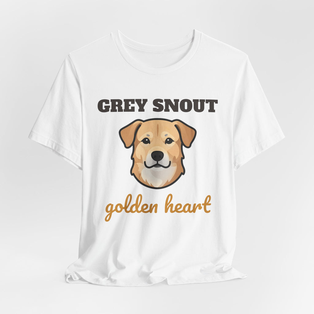 Senior Dog Gift Shirt - Grey Snout, Golden Heart Tee | Old Dog Gift