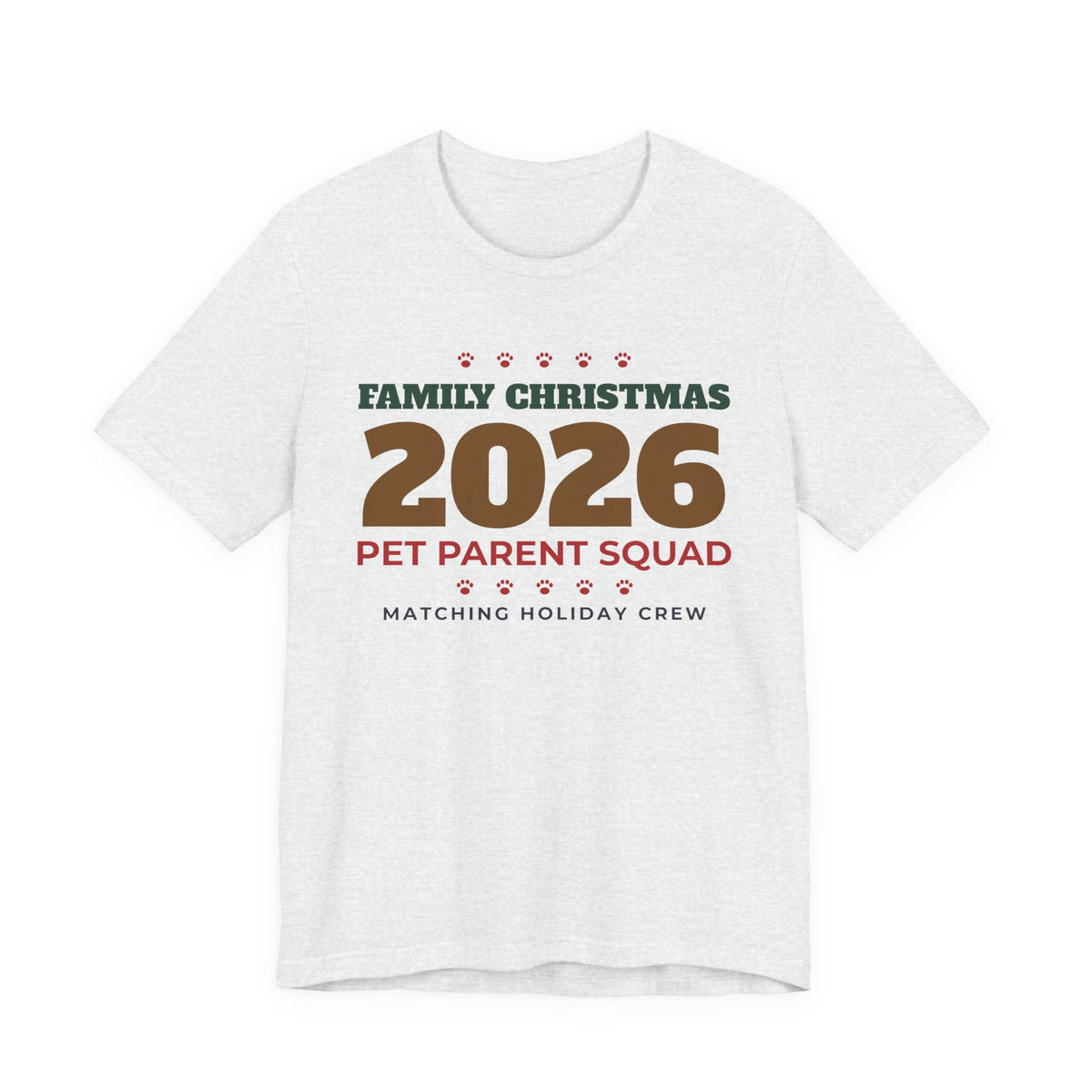 Family Christmas 2026 Pet Parent Squad Shirt, Matching Holiday Tee for Dog Cat Parents, Family Pet Lover Christmas Pajama Shirt Gift