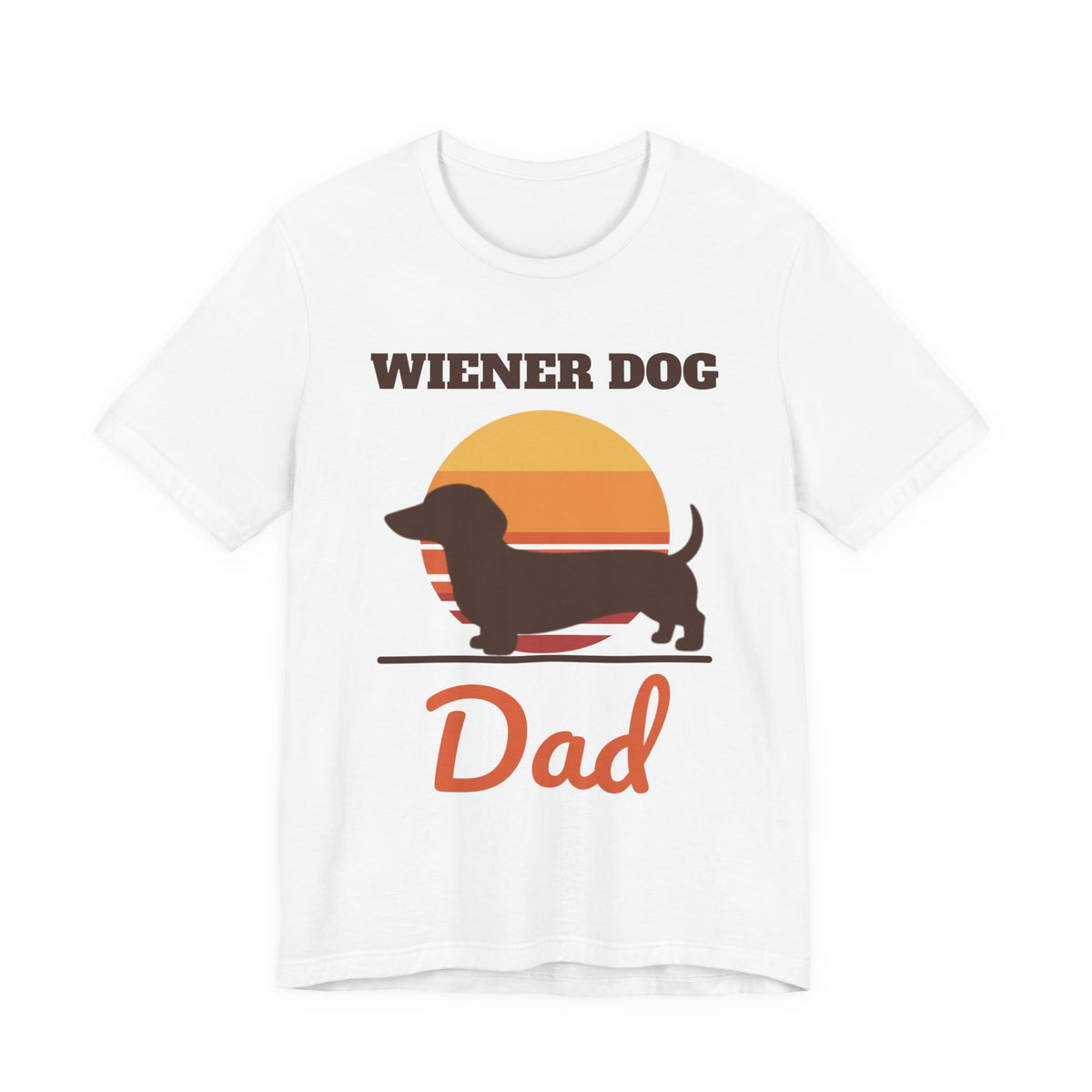 Retro Wiener Dog Dad dachshund dad shirt tee on white