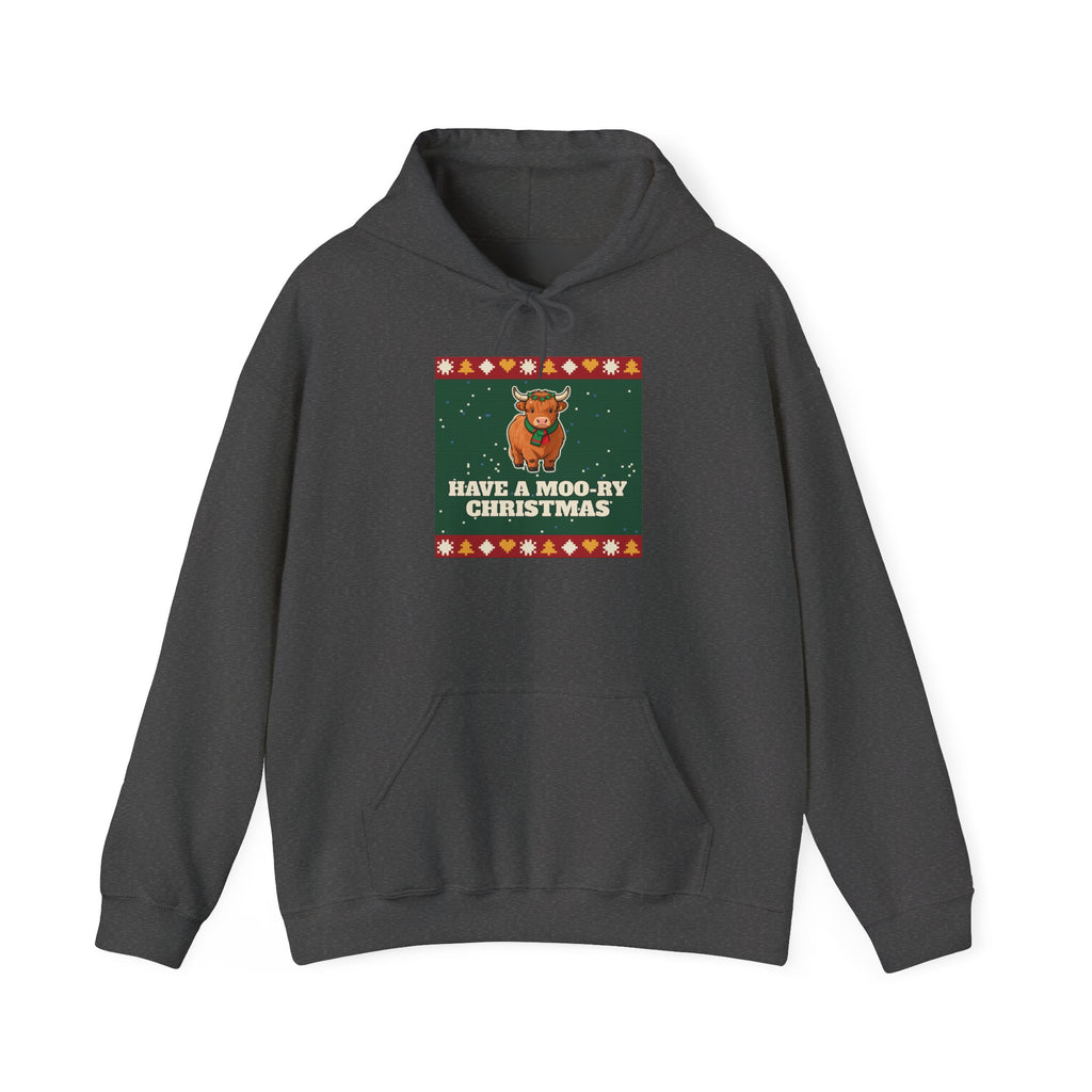 Moo-ry Christmas Ugly Sweater Hoodie