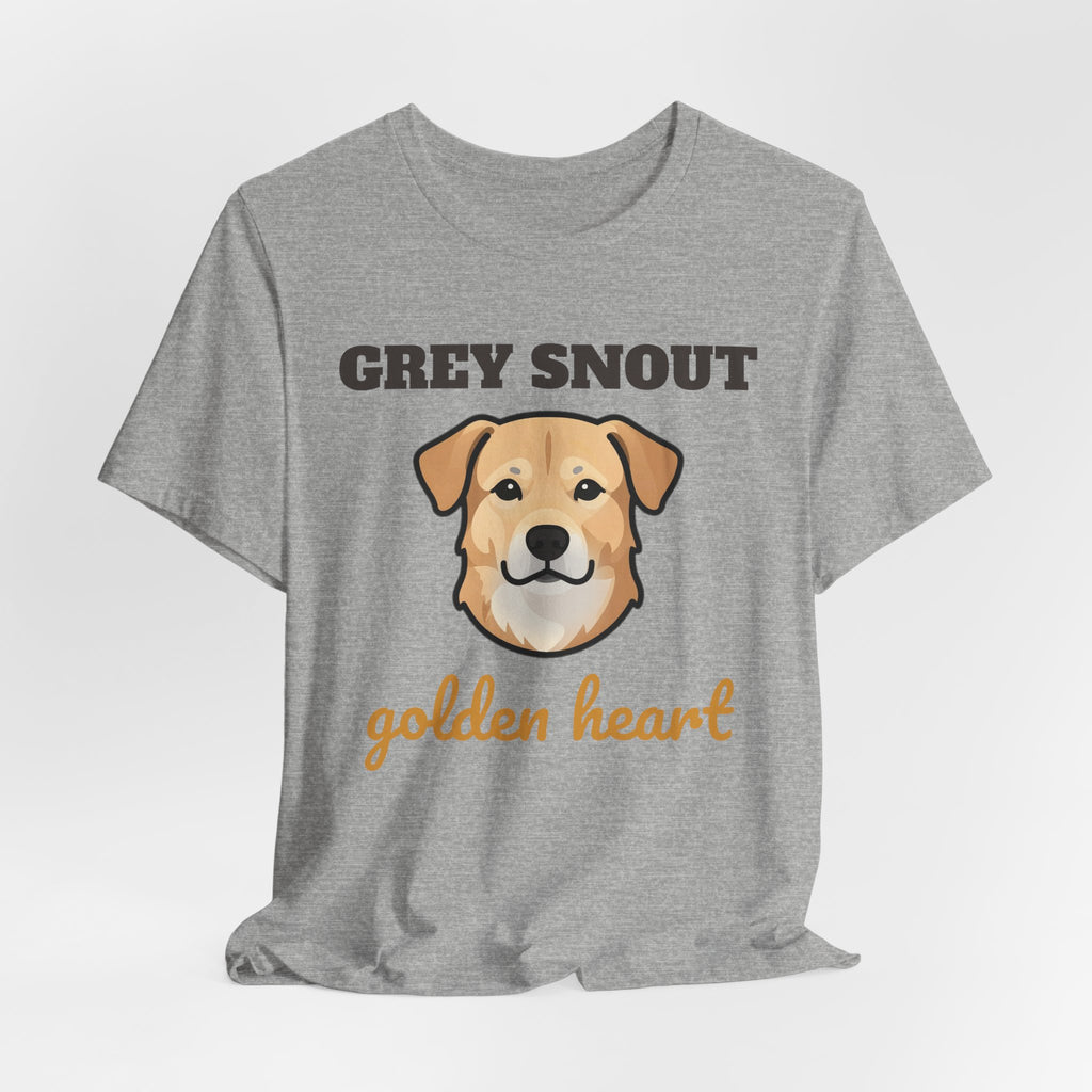 Senior Dog Gift Shirt - Grey Snout, Golden Heart Tee | Old Dog Gift