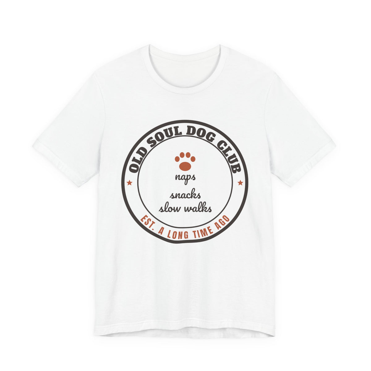 Old Soul Dog Club senior dog shirt tee on white