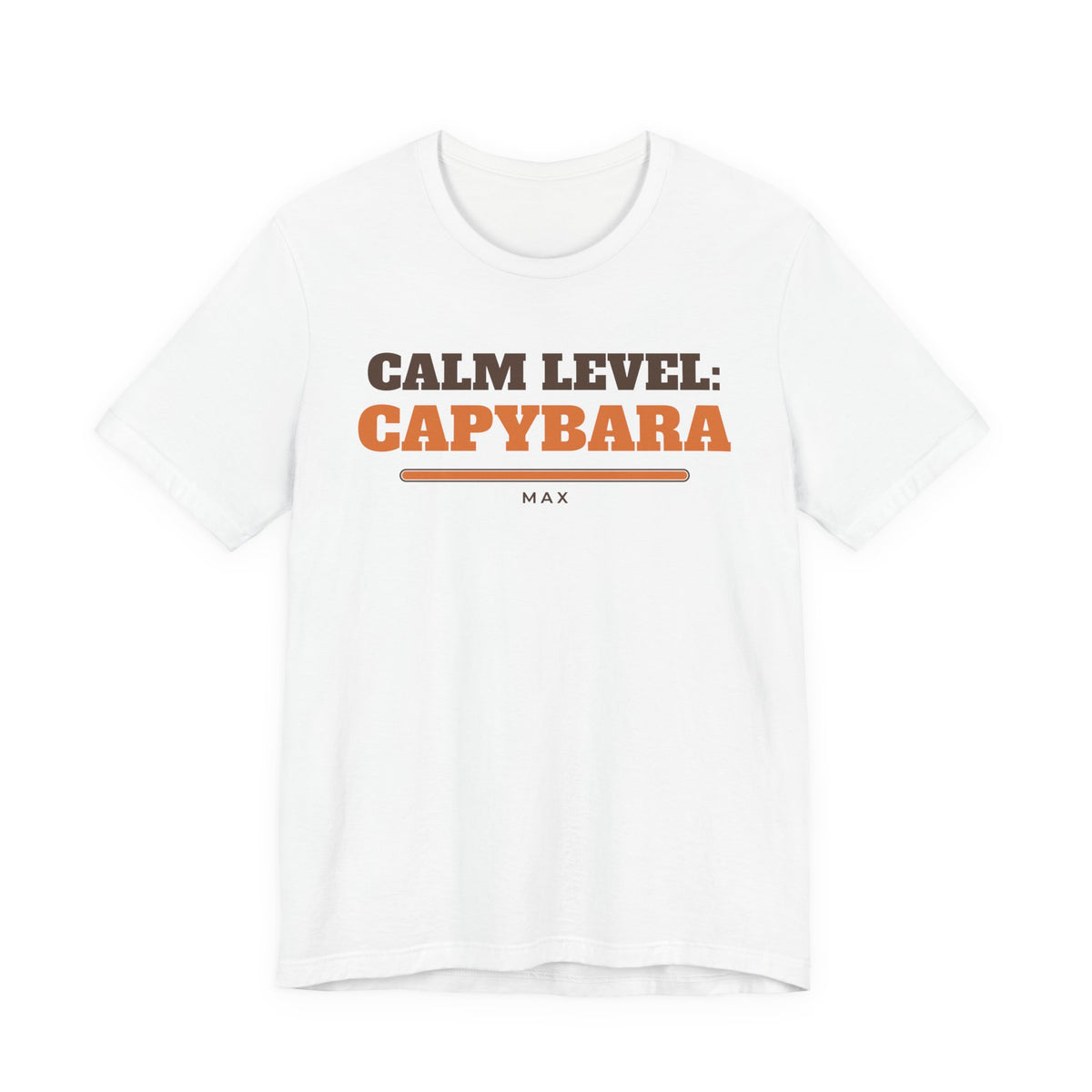 Calm Level capybara tee on white