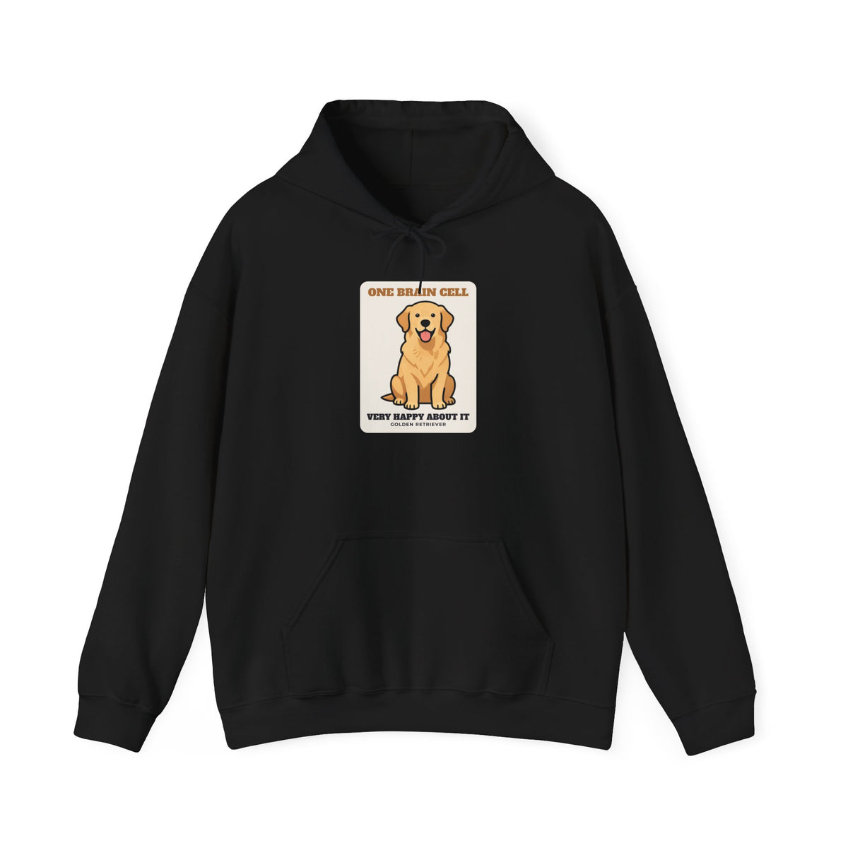 One Brain Cell, Very Happy About It Golden Retriever Hoodie | Golden Retriever Gift