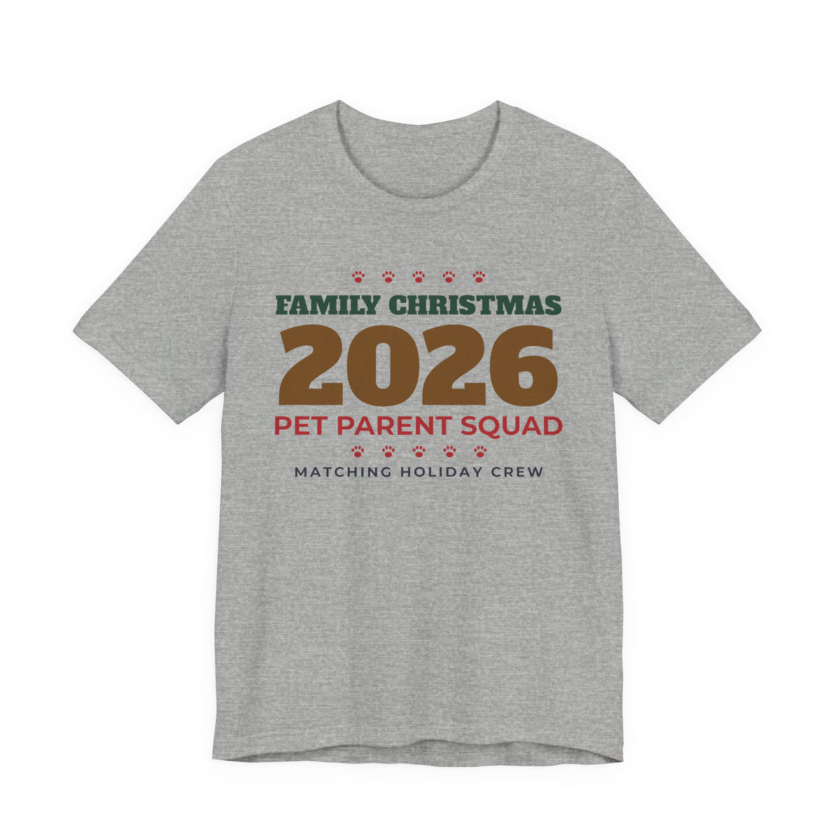 Family Christmas 2026 Pet Parent Squad Shirt, Matching Holiday Tee for Dog Cat Parents, Family Pet Lover Christmas Pajama Shirt Gift