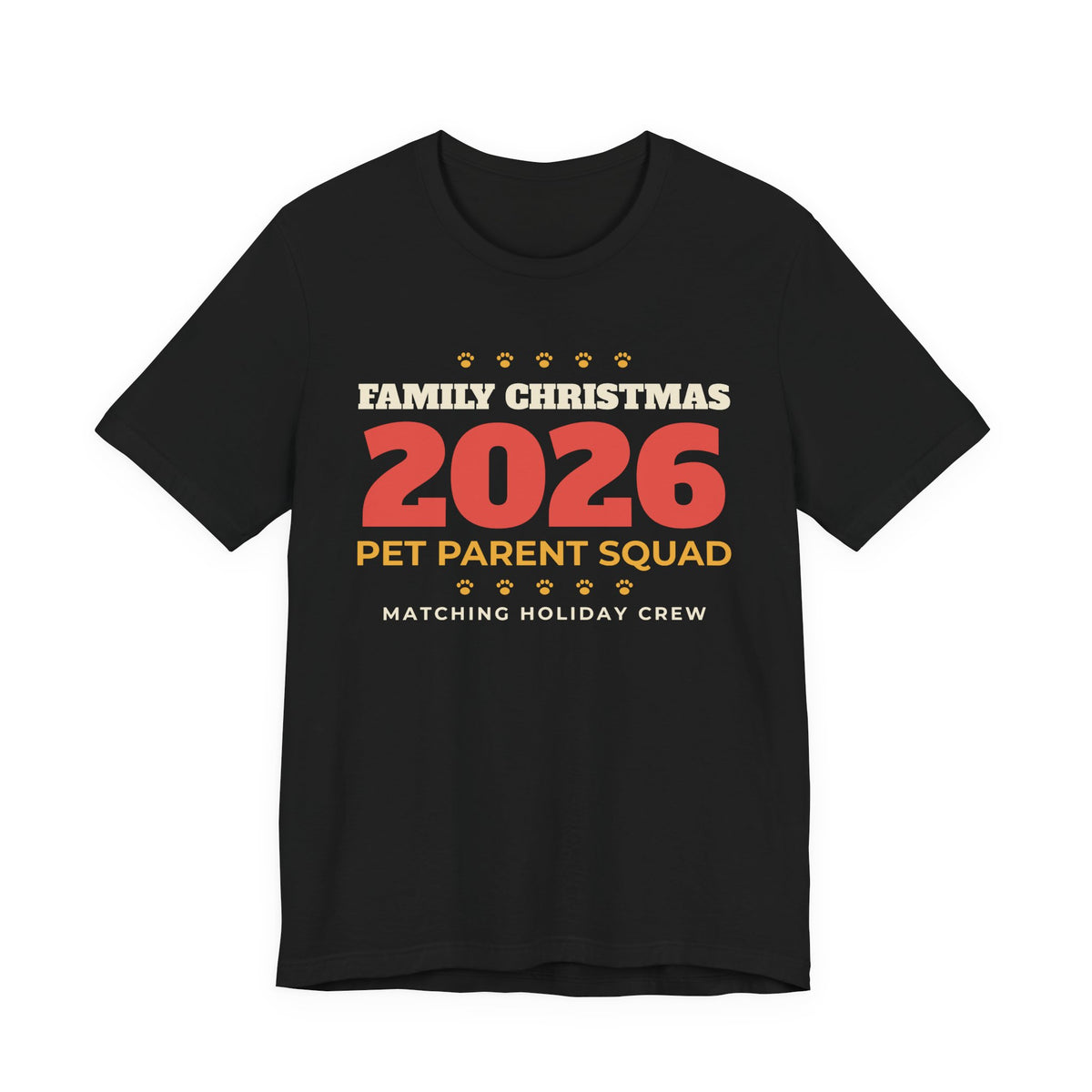 Family Christmas 2026 Pet Parent Squad Shirt, Matching Holiday Tee for Dog Cat Parents, Family Pet Lover Christmas Pajama Shirt Gift