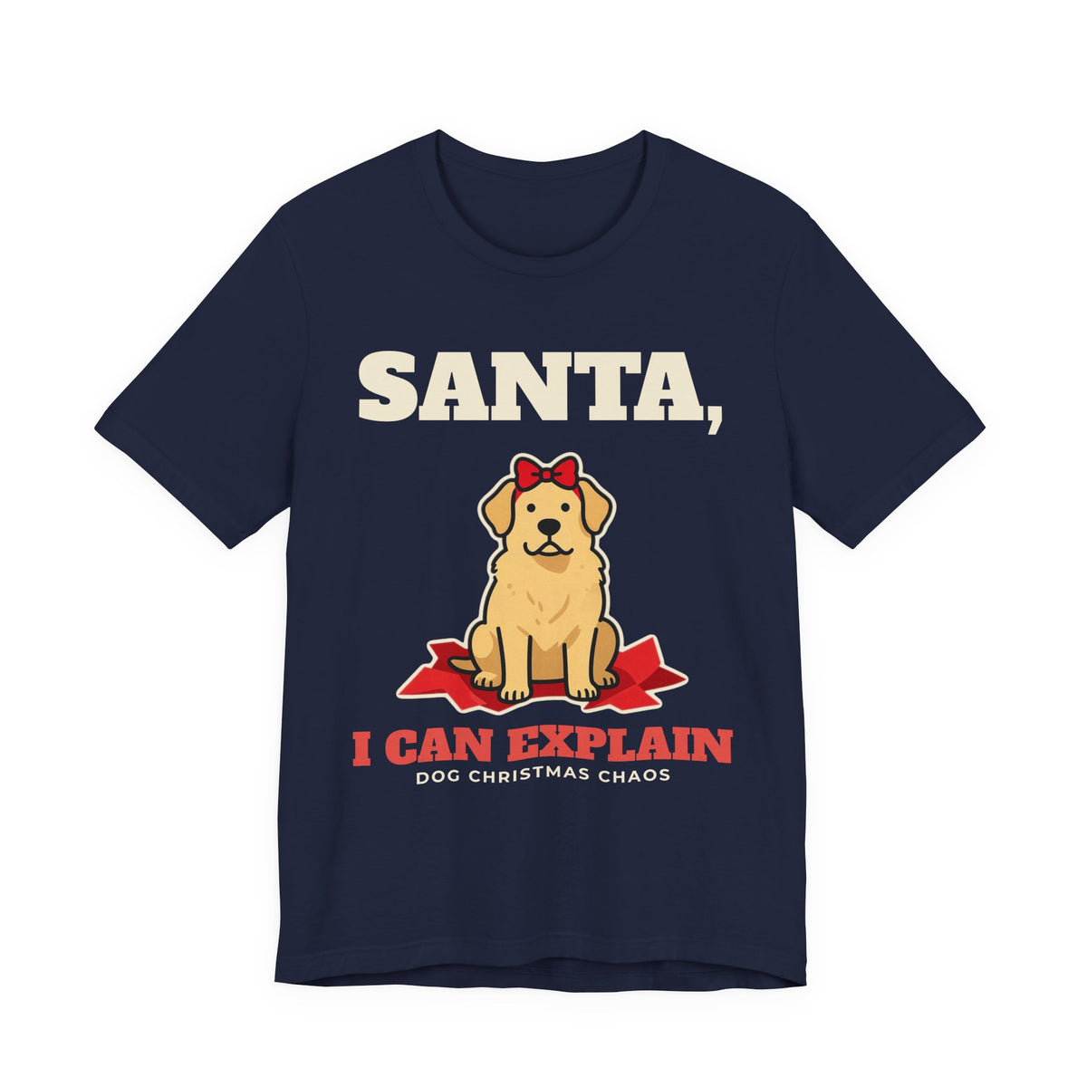 Funny Dog Christmas Shirt, Santa I Can Explain Dog Tee, Dog Mom Christmas Gift, Dog Dad Holiday T-Shirt, Naughty Dog Lover Gift