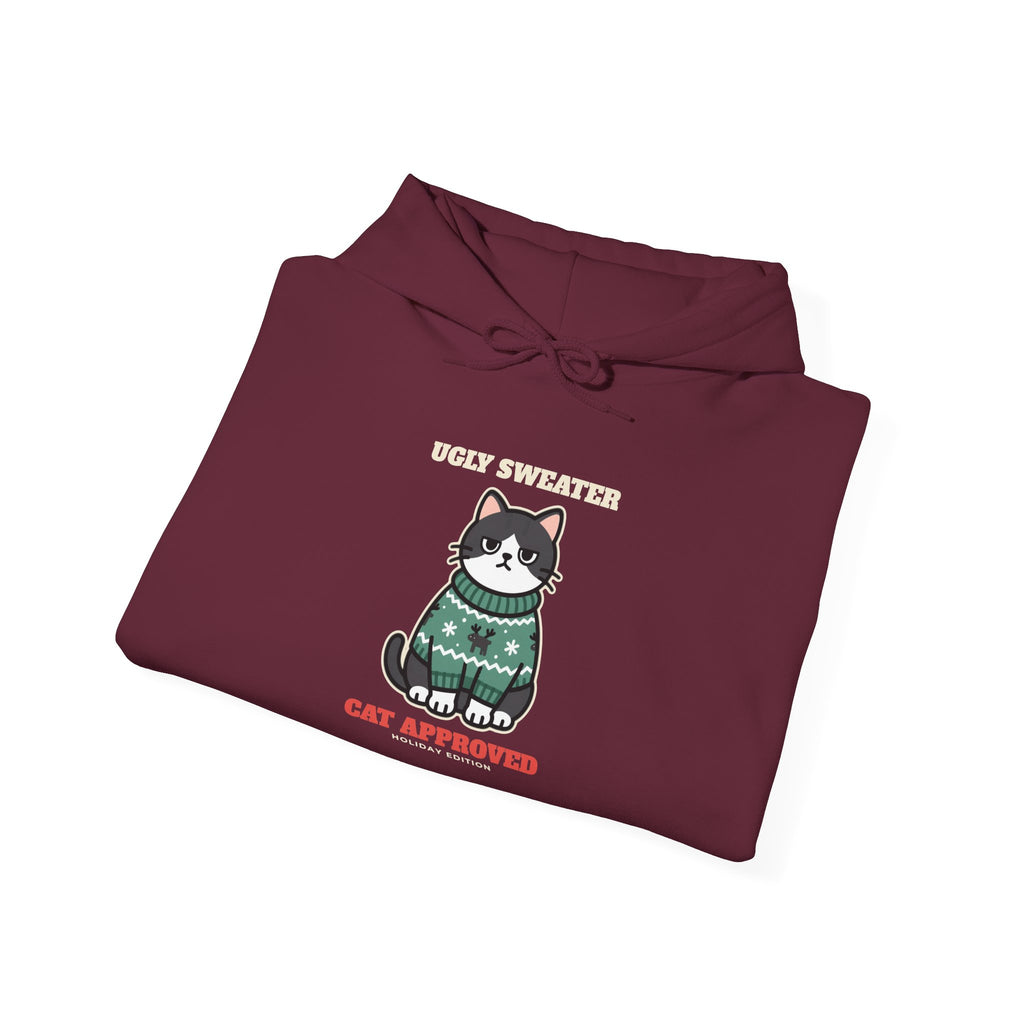 Cat Approved Ugly Christmas Sweater Hoodie