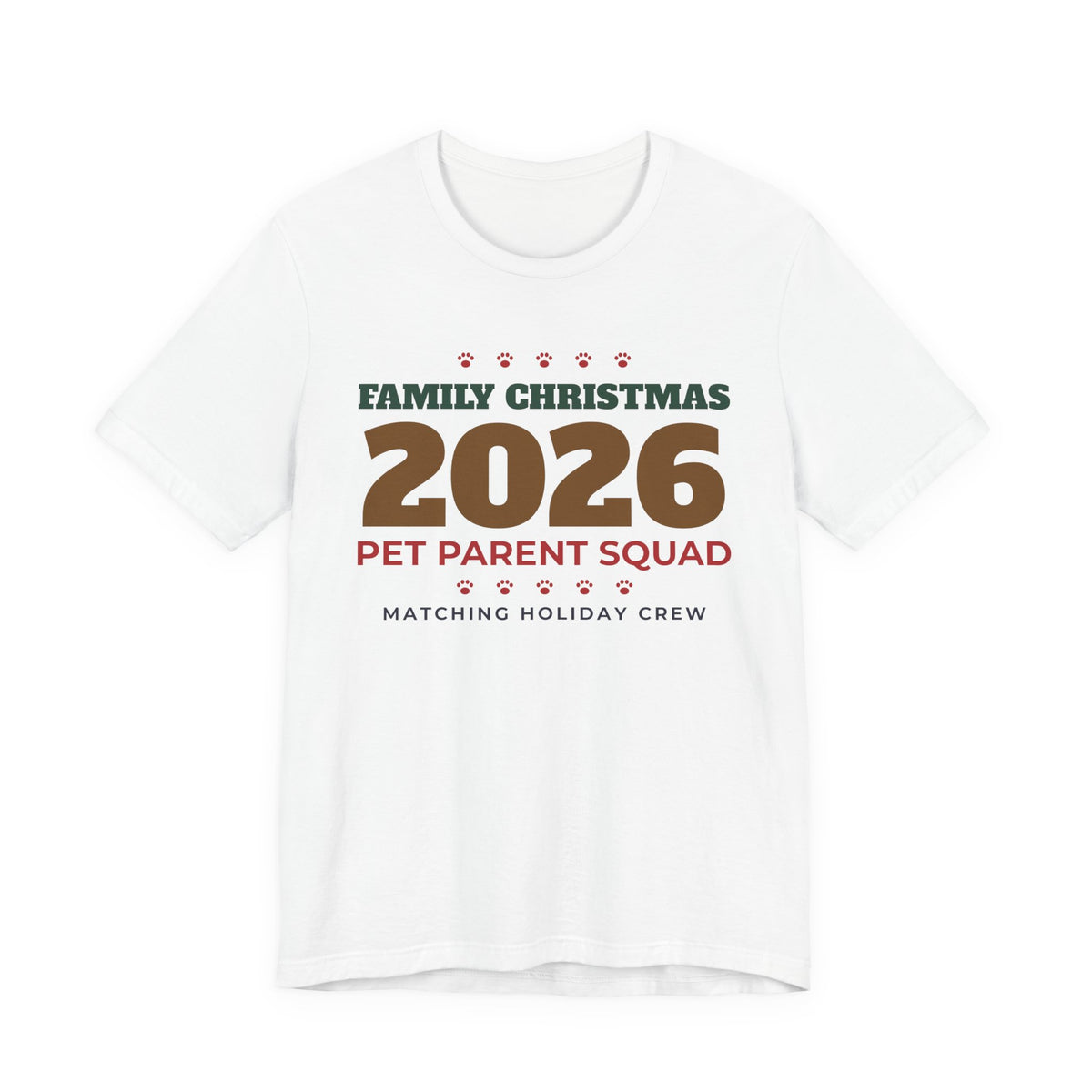 Family Christmas 2026 Pet Parent Squad Shirt, Matching Holiday Tee for Dog Cat Parents, Family Pet Lover Christmas Pajama Shirt Gift