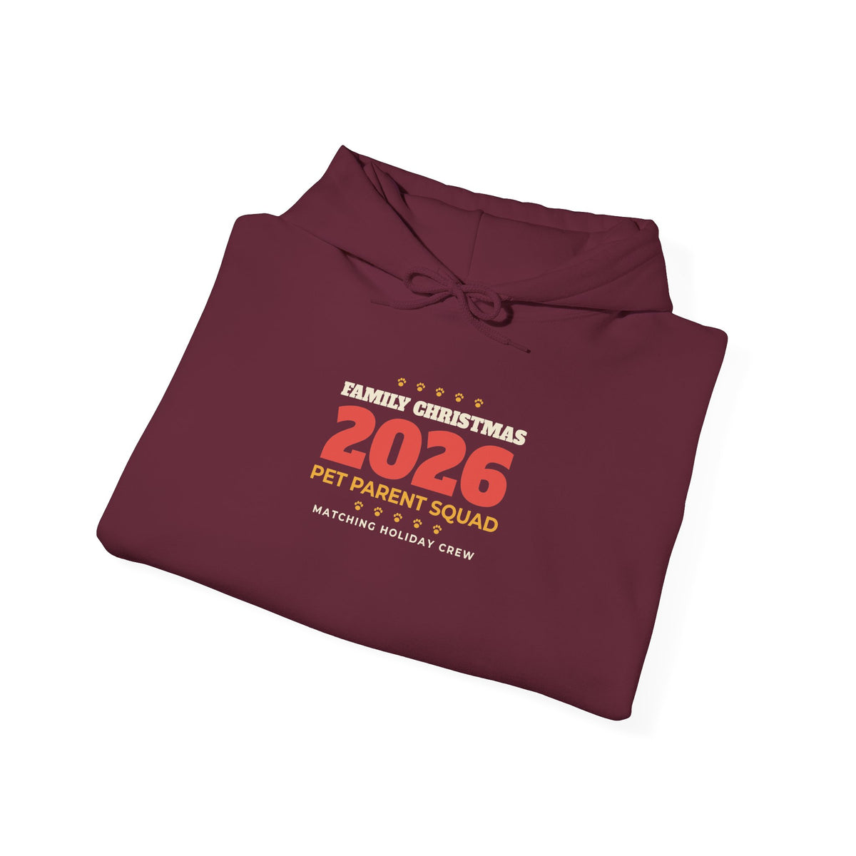 Family Christmas 2026 Pet Parent Squad Hoodie, Matching Holiday Hoodie for Dog Cat Parents, Family Pet Lover Christmas Pajama Hoodie Gift