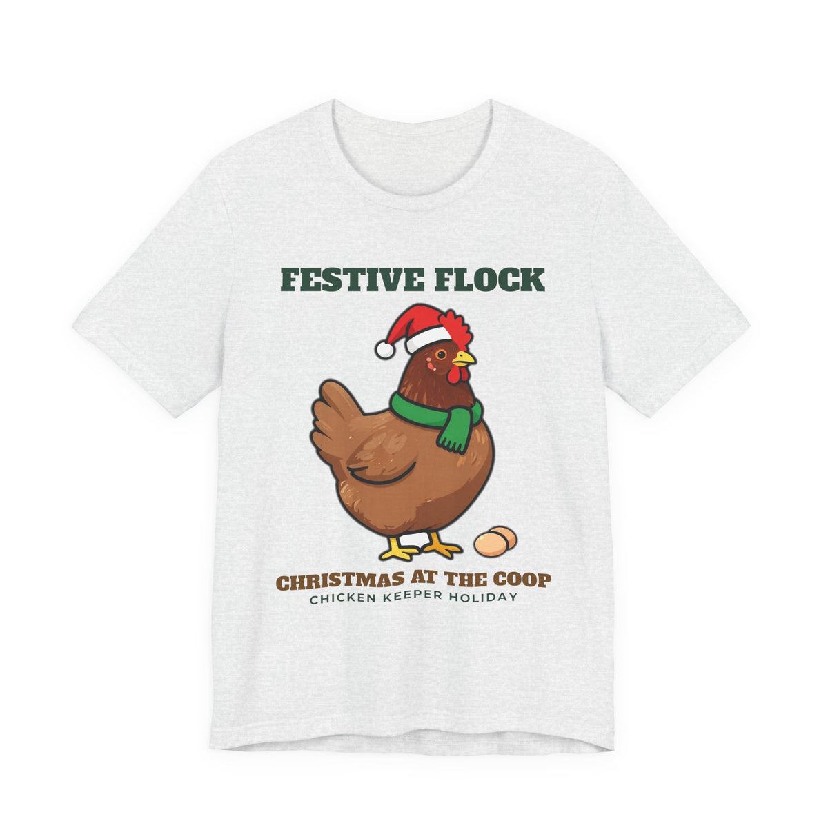 Chicken Christmas Shirt, Festive Flock Chicken Keeper Tee, Hen Lover Holiday Gift, Backyard Chicken Mom T-Shirt, Farm Christmas Sweatshirt