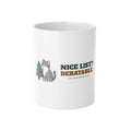 Funny Cat Christmas Mug, Nice List Debatable Cat Mug, Cat Mom Christmas Gift, Cat Dad Holiday Mug, Naughty Cat Lover Gift