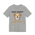 Senior Dog Gift Shirt with the Grey Snout, Golden Heart design in athletic heather