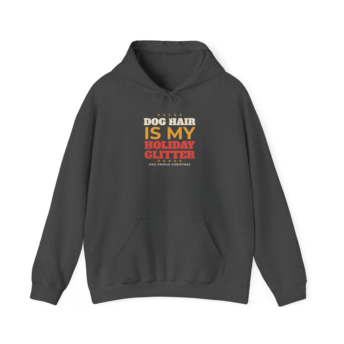Dog Hair Is My Holiday Glitter Hoodie, Funny Dog Mom Christmas Hoodie, Dog Dad Christmas Gift, Dog Lover Holiday Hoodie, Dog Owner Gift