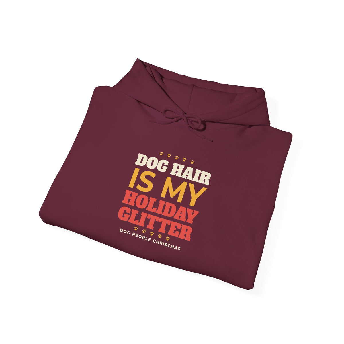 Dog Hair Is My Holiday Glitter Hoodie, Funny Dog Mom Christmas Hoodie, Dog Dad Christmas Gift, Dog Lover Holiday Hoodie, Dog Owner Gift