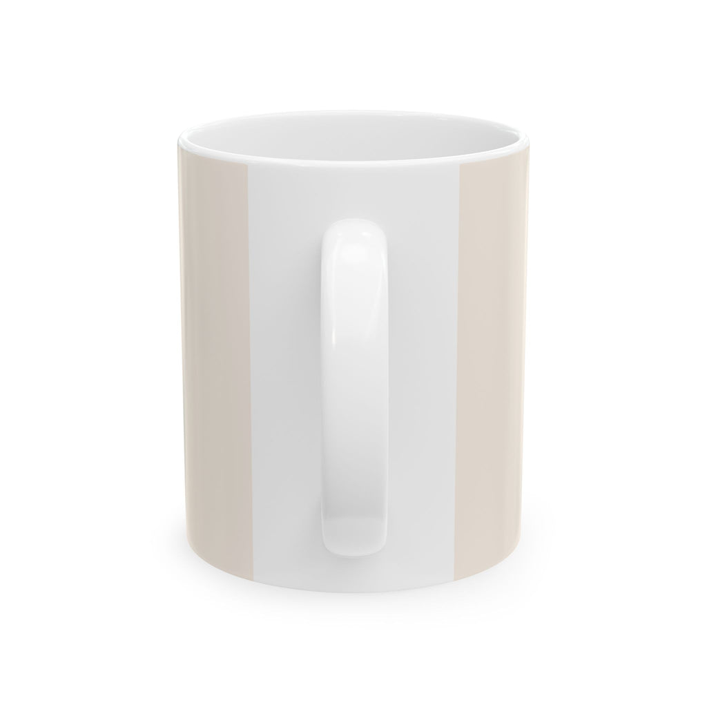 Draw, Discard, Repeat mahjong coffee mug, side view with handle