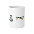Ugly Christmas Sweater Style Mug Cat, Cat Approved Funny Holiday Mug, Grumpy Cat Christmas Mug, Cat Mom Gift, Cat Lover Mug