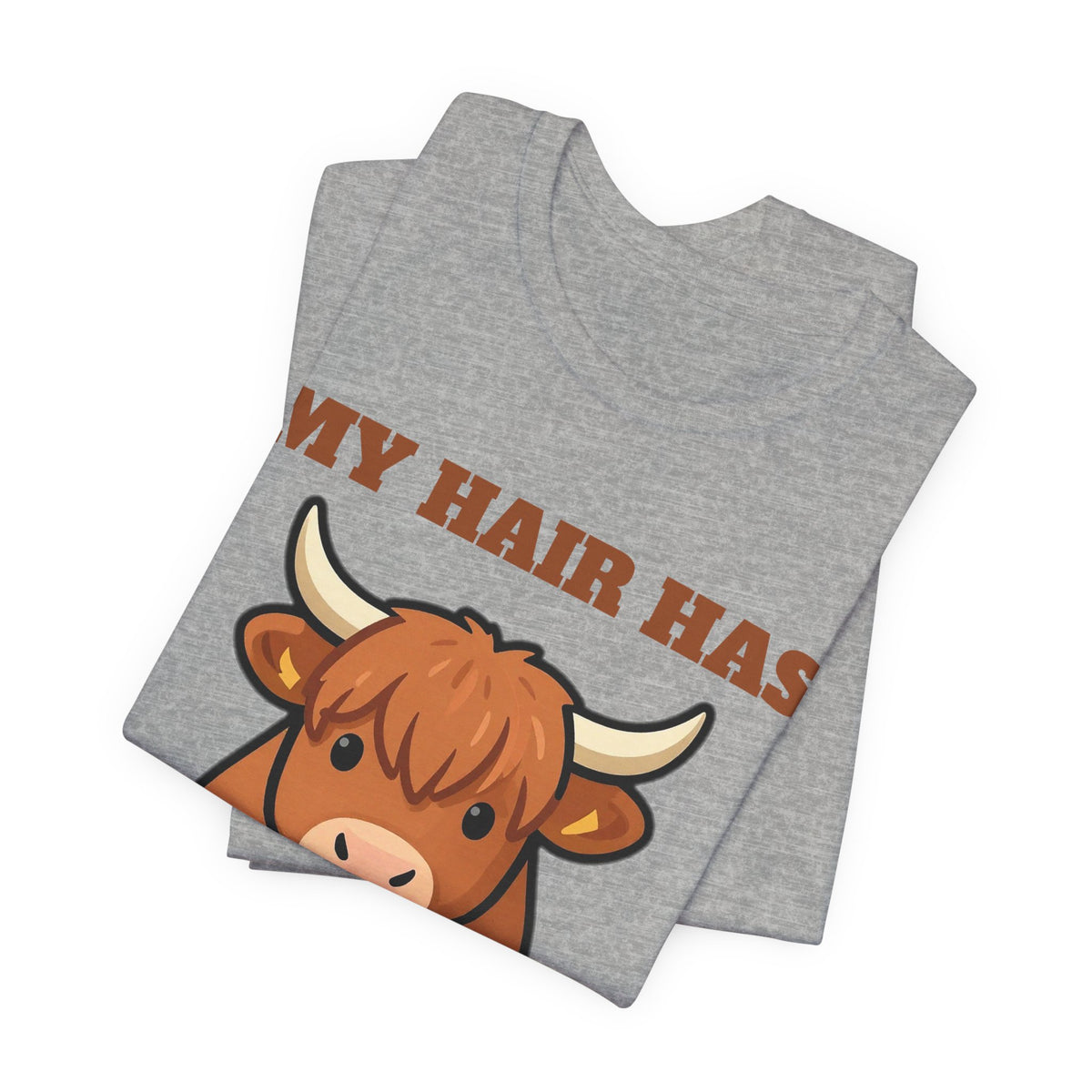Highland Cow Shirt - My Hair Has Its Own Weather Tee | Cow Lover Gift