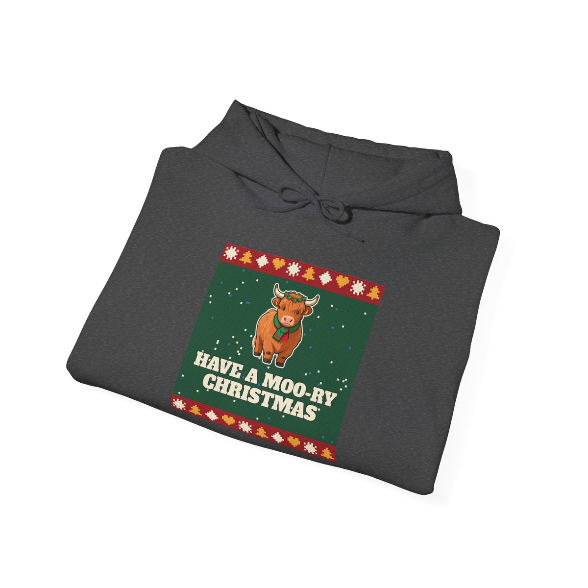 Moo-ry Christmas Ugly Sweater Hoodie
