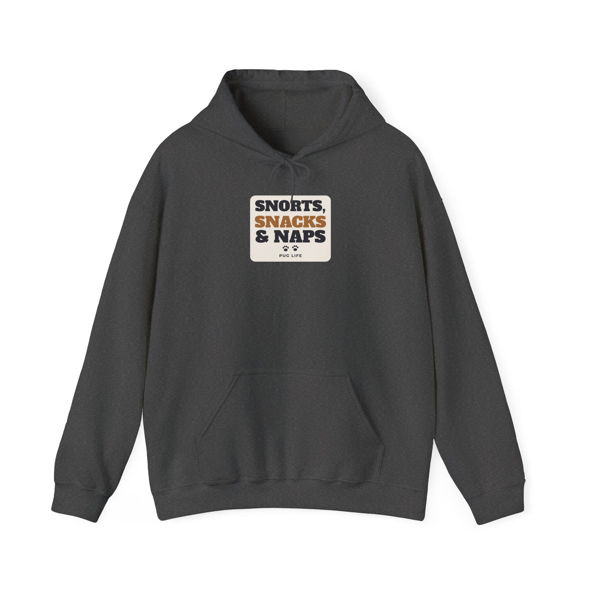 Snorts, Snacks and Naps Pug Hoodie | Pug Gift